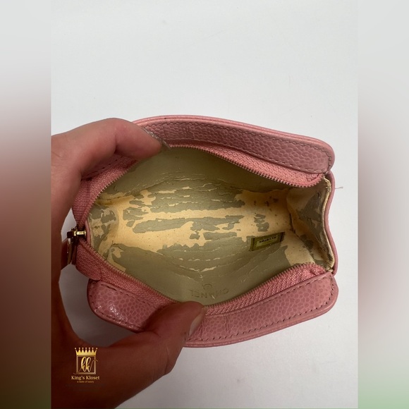 Chanel caviar coco mark coin purse/pouch - Picture 8 of 11